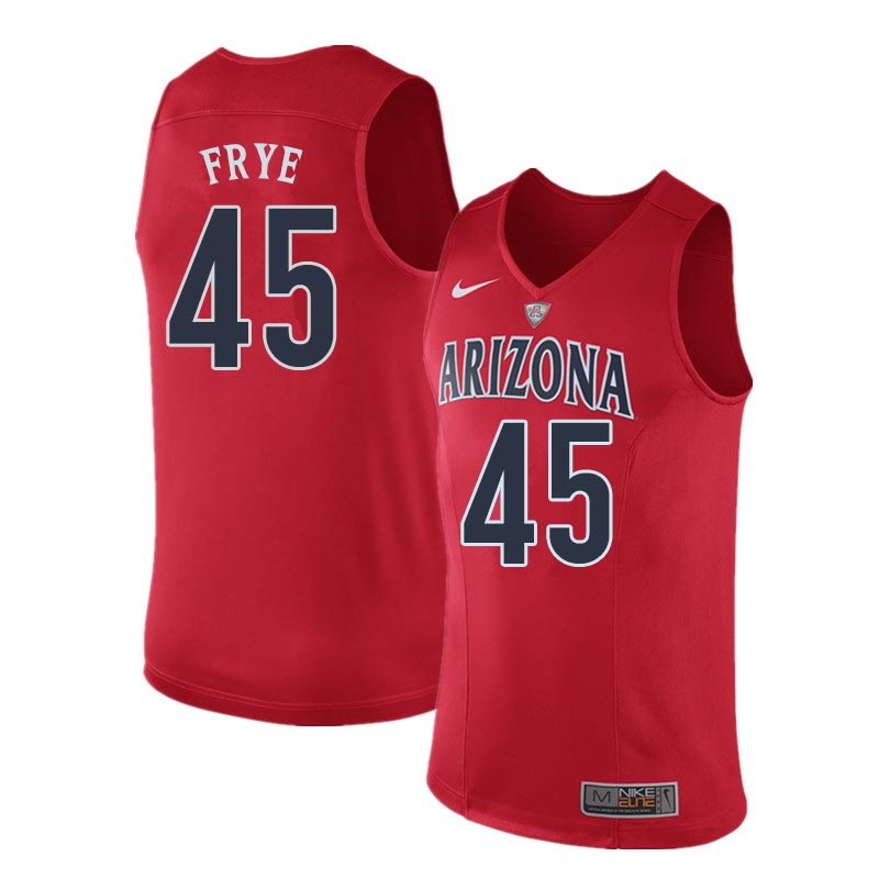 Men Arizona Wildcats #45 Channing Frye College Basketball Jerseys Sale-Red